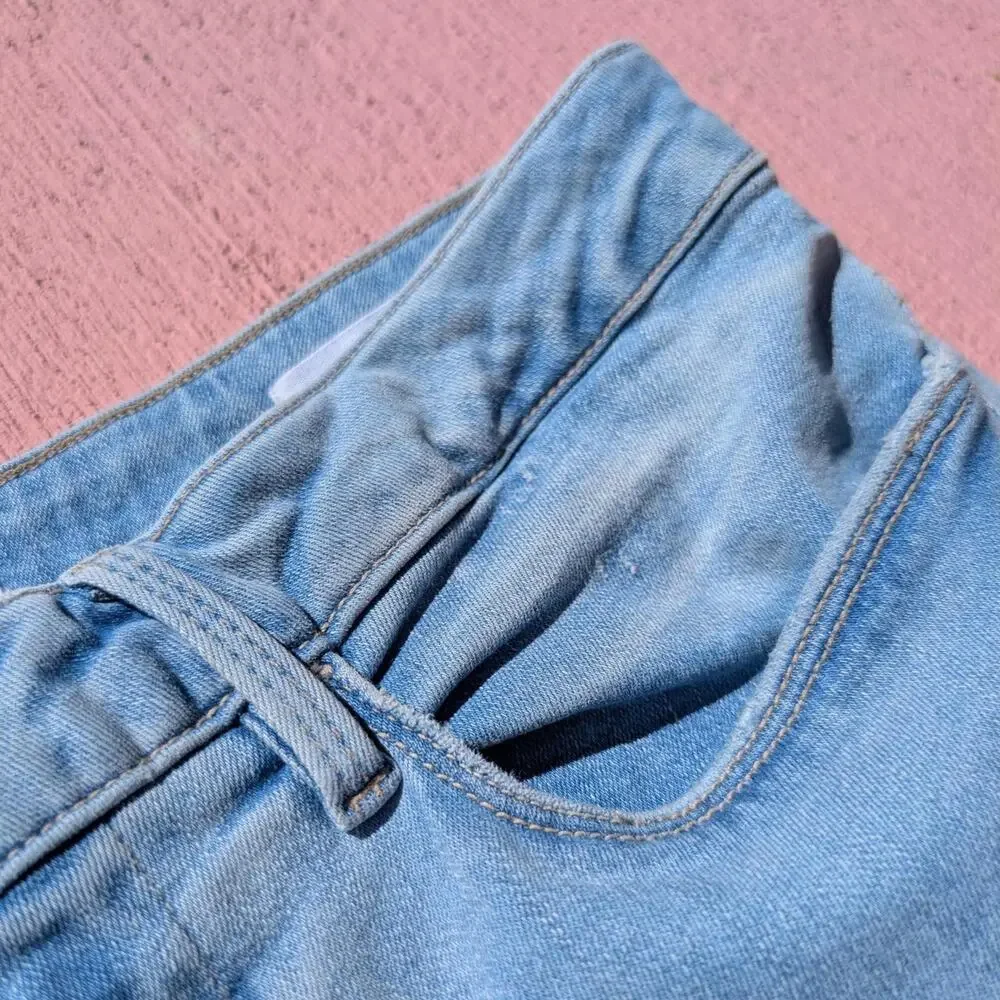 FRAME Le One Skinny Jeans High Rise Caspio Light Wash Adaptive Stretch Size 2